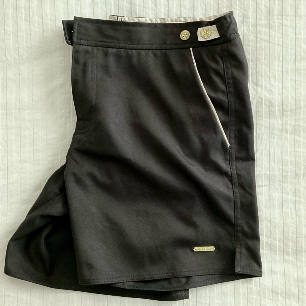 Parke & Ronen Swim Trunks / Resort Shorts, Black, Size 32 EUC